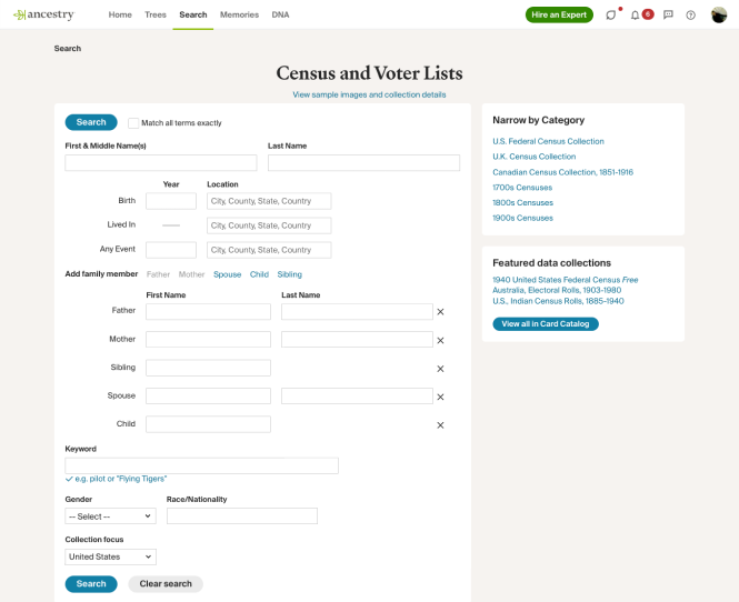 census and voter list search